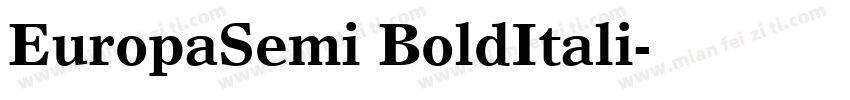 EuropaSemi BoldItali字体转换